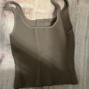 Sculpt Knit Squareneck Tank